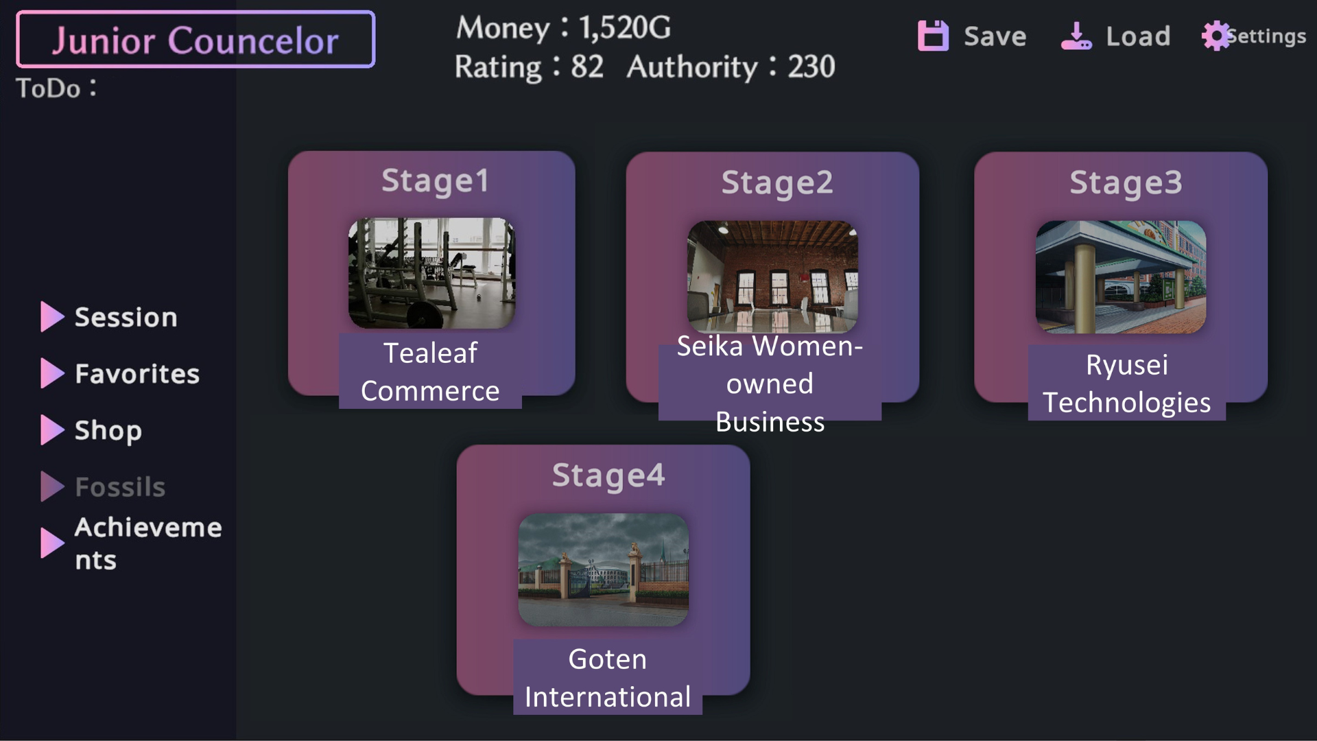 Stage select